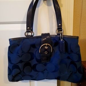 Coach bag Navy Blue Signature